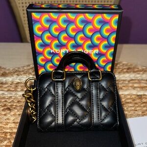 Kurt Geiger Black Mini Bag with Gold Accents